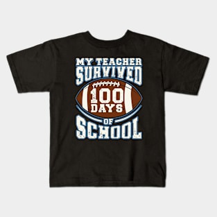 My Teacher 100 Days Of school Party Cute American football Kids T-Shirt